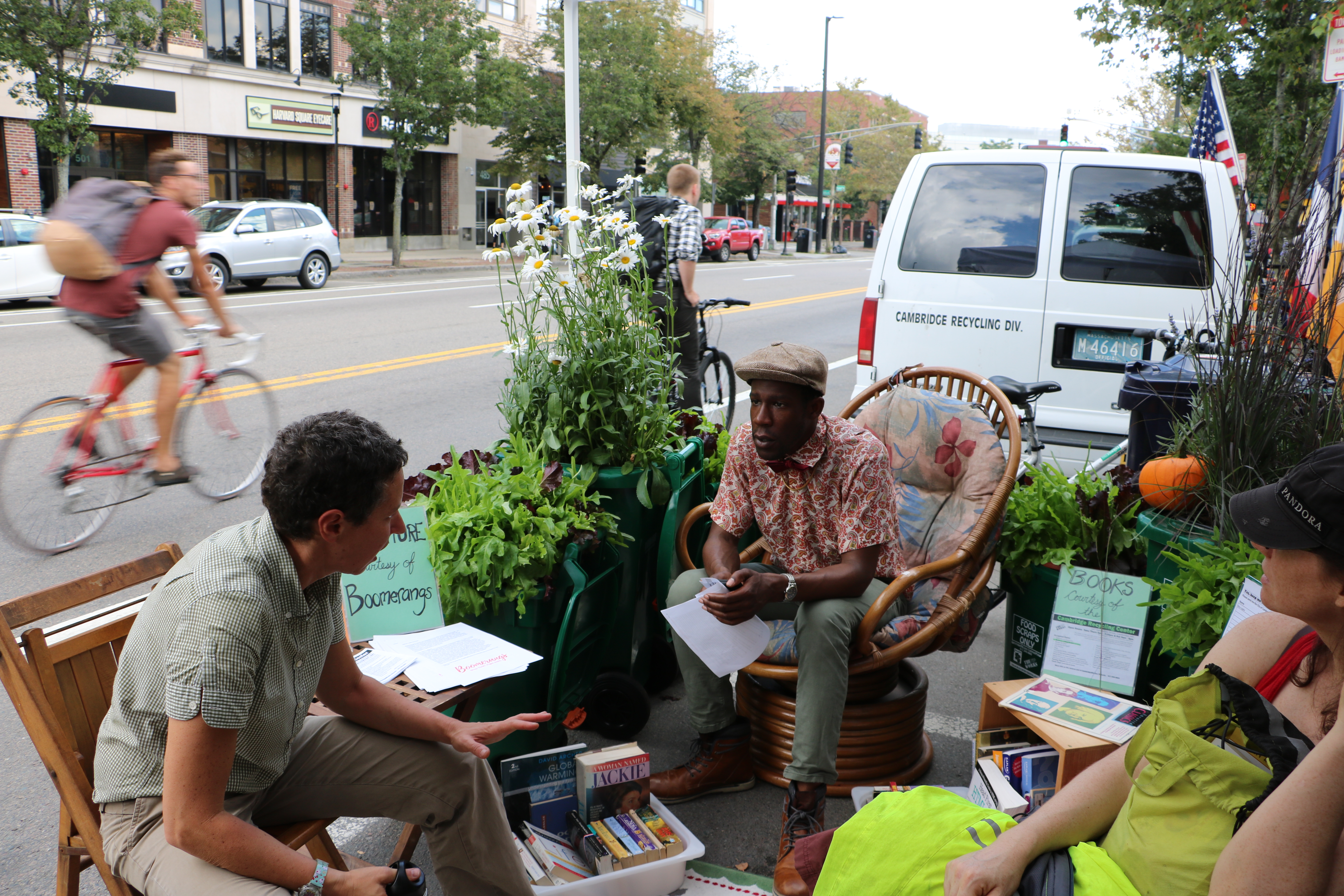 DPW talking to constituents at PARKing Day 2017