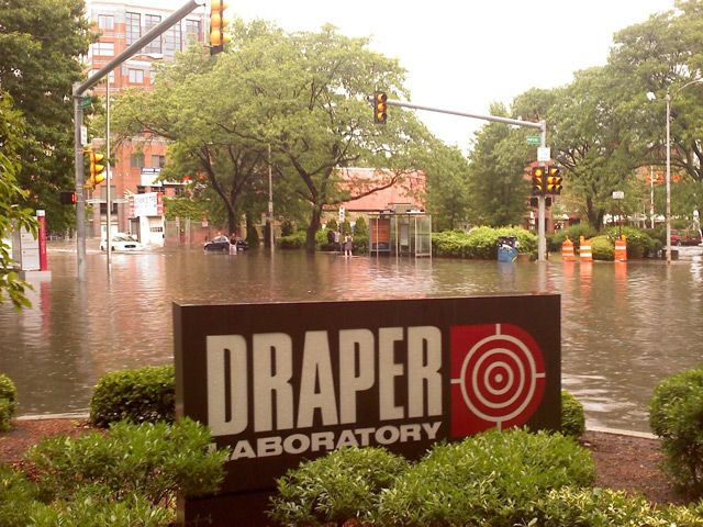 Flooding by Draper Lab building