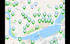 Bluebikes system map screenshot