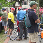Photo of bicyclists and walkers