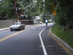Blanchard Road with bicycle lane