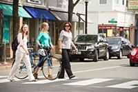 Pedestrians in crosswalk