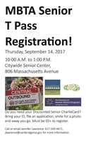 Senior T Pass Registration Event Poster