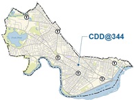 City map with location of CDD offices