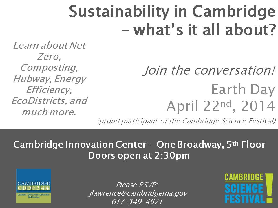 Sustainability in Cambridge poster