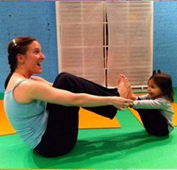 Image of mother and child at yoga