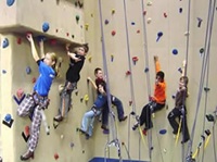 kids rock climbing
