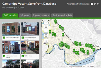 Vacant Storefront Story Map Series Screenshot