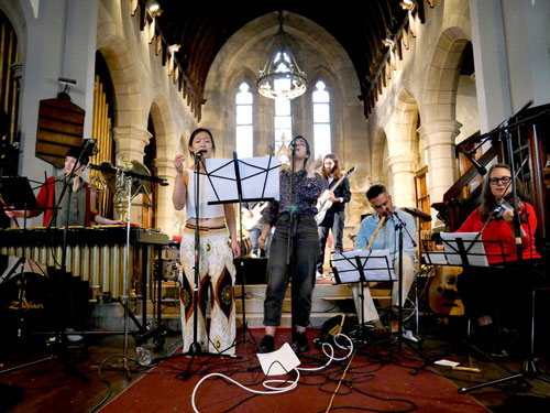 Global Voices Live performed at the Swedenborg Chapel in Cambridge’s Harvard Square in June, supported by a Cambridge Arts Local Cultural Council grant.