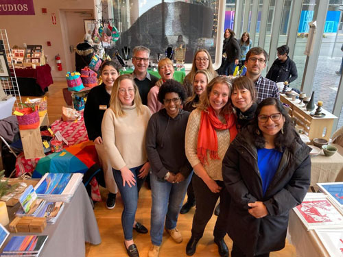 Mayor Sumbul Siddiqui (front row right) joined us at the Cambridge Arts Holiday Art Market at 650 East Kendall St., Cambridge, from Dec. 1 to 3.