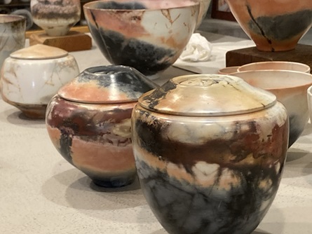 Ceramics by Judith Motzkin at 2023 Cambridge Arts Open Studios.