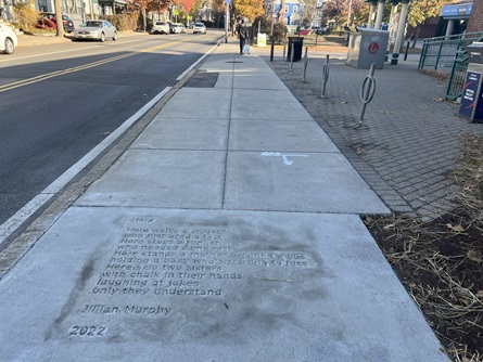 Sidewalk Poem by Jillian Murphy