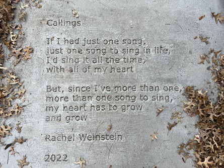 Sidewalk Poem by Rachel Weinstein
