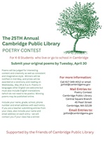 Event image for Calling All Young Writers: Submit to the 25th Annual Youth Poetry Contest