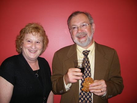 (l. to r.) Marilyn Gagalis (CPL) and Andre Mayer (Library Trustee)