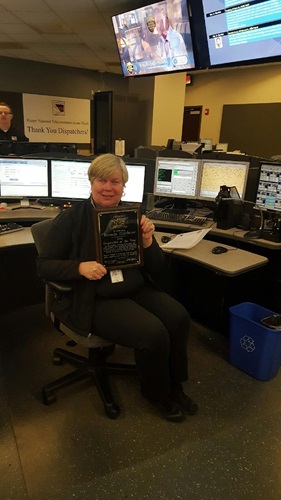 2016 Dispatcher of the Year Brenda Gilchrist.