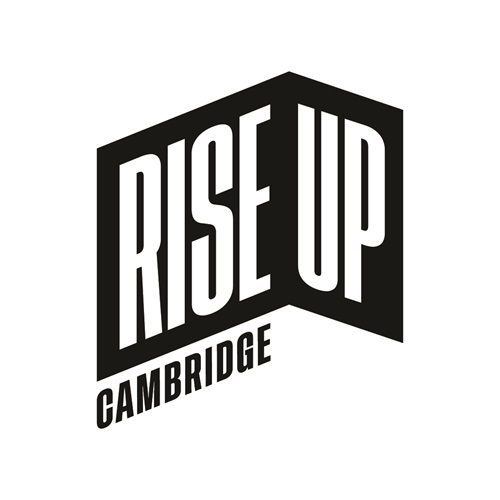 Black and White Logo for Rise Up Cambridge