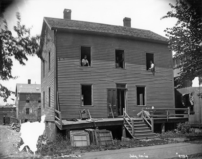 Photograph of a house at 76 Boylston Street from the Historical Commission's Boston Elevated Collection