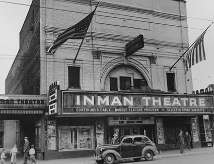 Photo of the Inman Theatre in the 1950s