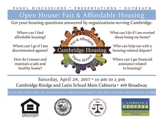 flyer for the Fair and Affordable Housing Open House