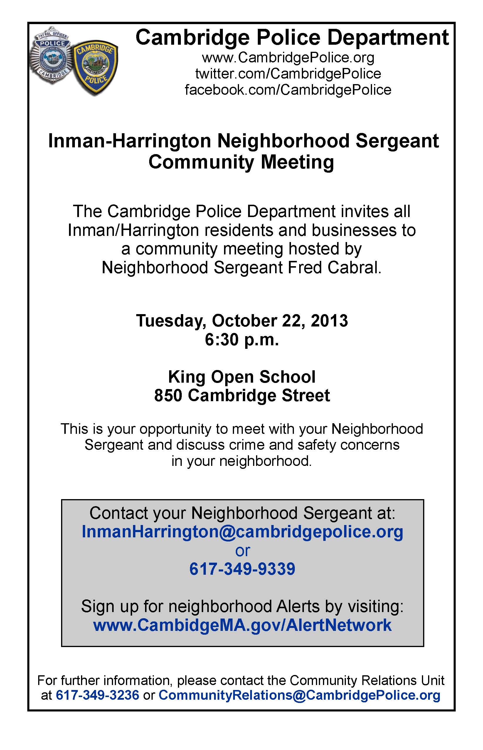 Neighborhood Meeting Flyer