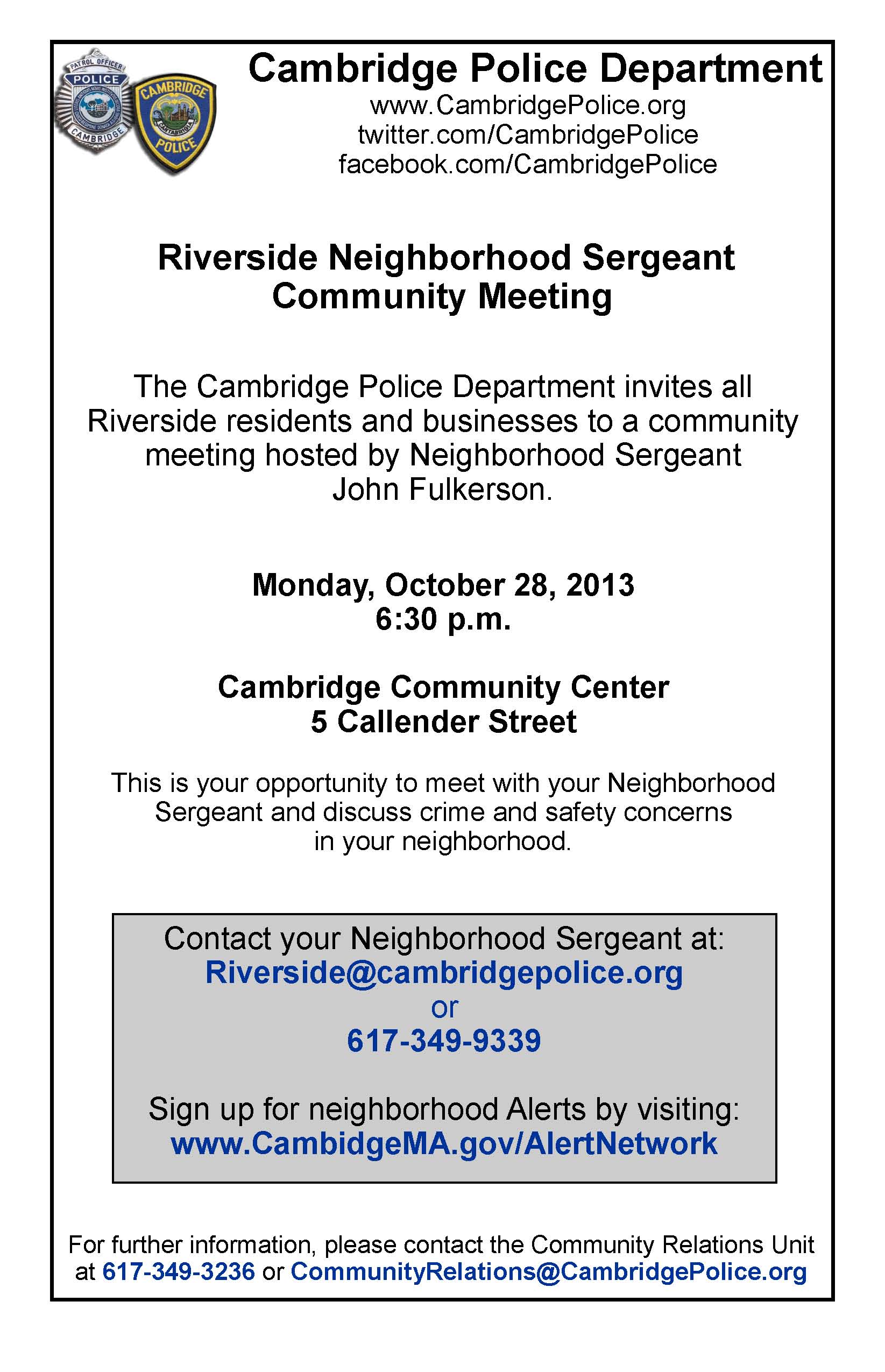 Neighborhood Meeting Flyer