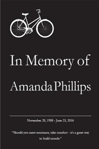 Memorial Sign for Amanda Phillips