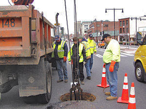 Sewer cleaning south Mass Ave
