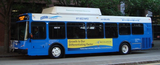 Blue EZRide bus