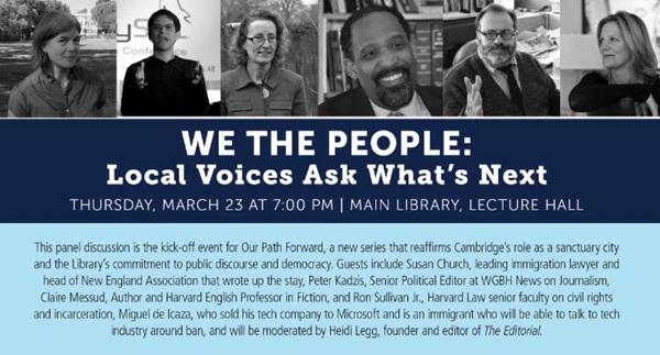 we the people event cambridge public library march 23, 2017