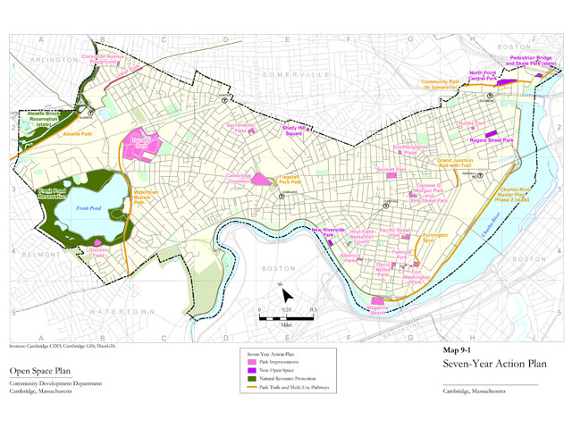 7 Year Action Plan Map from Open Space Plan