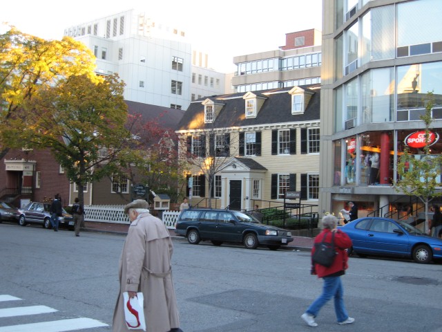 Elderly gentleman across the street from Cambridge Center for Adult Education.