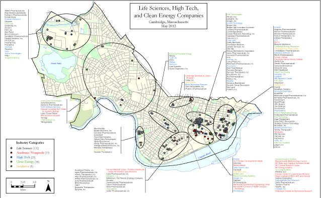 map of cambridge tech companies