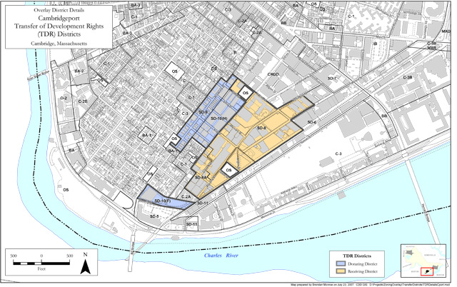 Cambridgeport Transfer of Development Rights Map