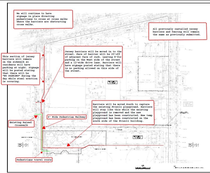 Willow St Jersey Barrier Diagram