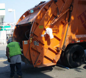 Collecting rubbish