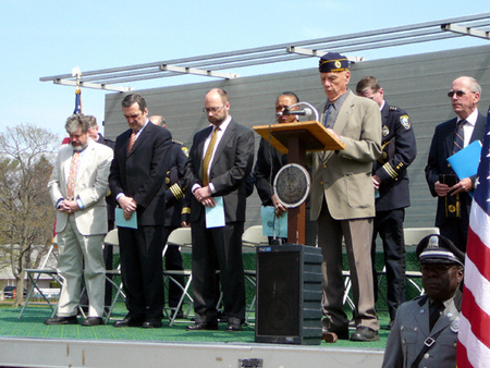 Chaplain Frank Shay and members of the Cambridge City Council   