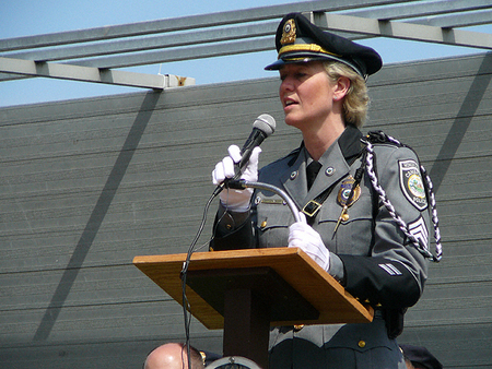 Sargent Pauline Carter-Wells sings 'Amazing Grace'