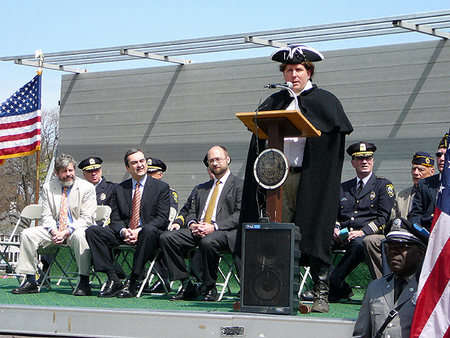 General William Dawes, Jr., as re-enacted by 1st Sgt. Mathew Johnson   