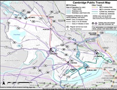 map of transit in Cambridge