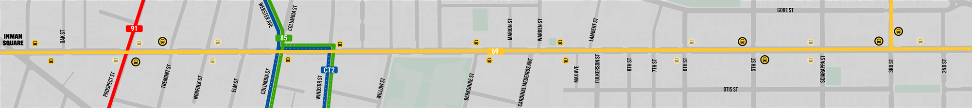 Planned bus stop relocations
