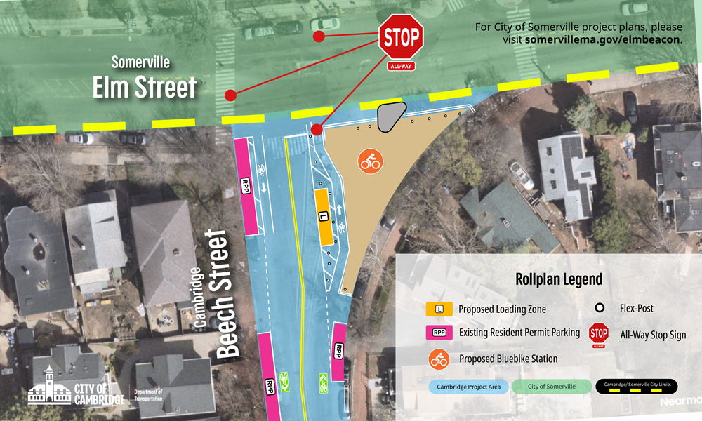 Plan for Beech Street in the City of Cambridge