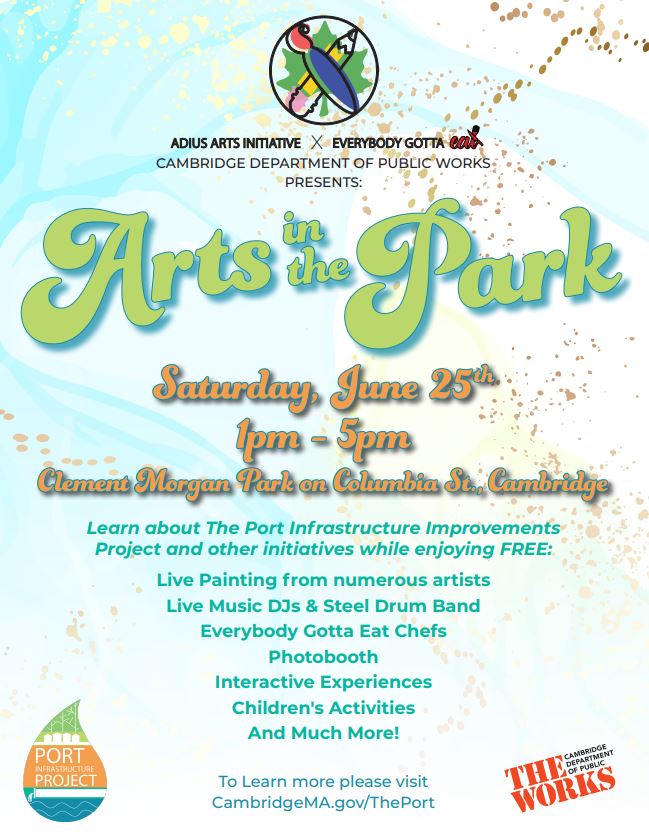 Flyer for Arts in the Park event