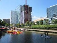 View of Watermark II apartments under construction as seen from down the Broad Canal