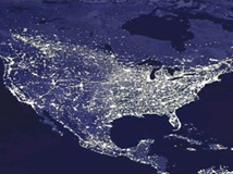 USA as seen from space at night