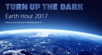 Image of the earth with Earth Hour on top