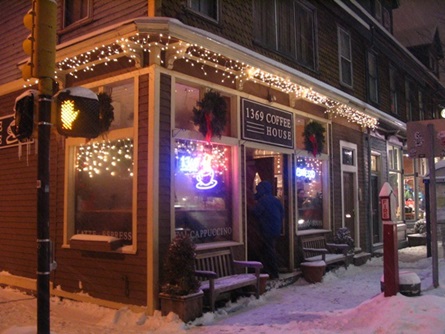 1369 Coffeehouse at night