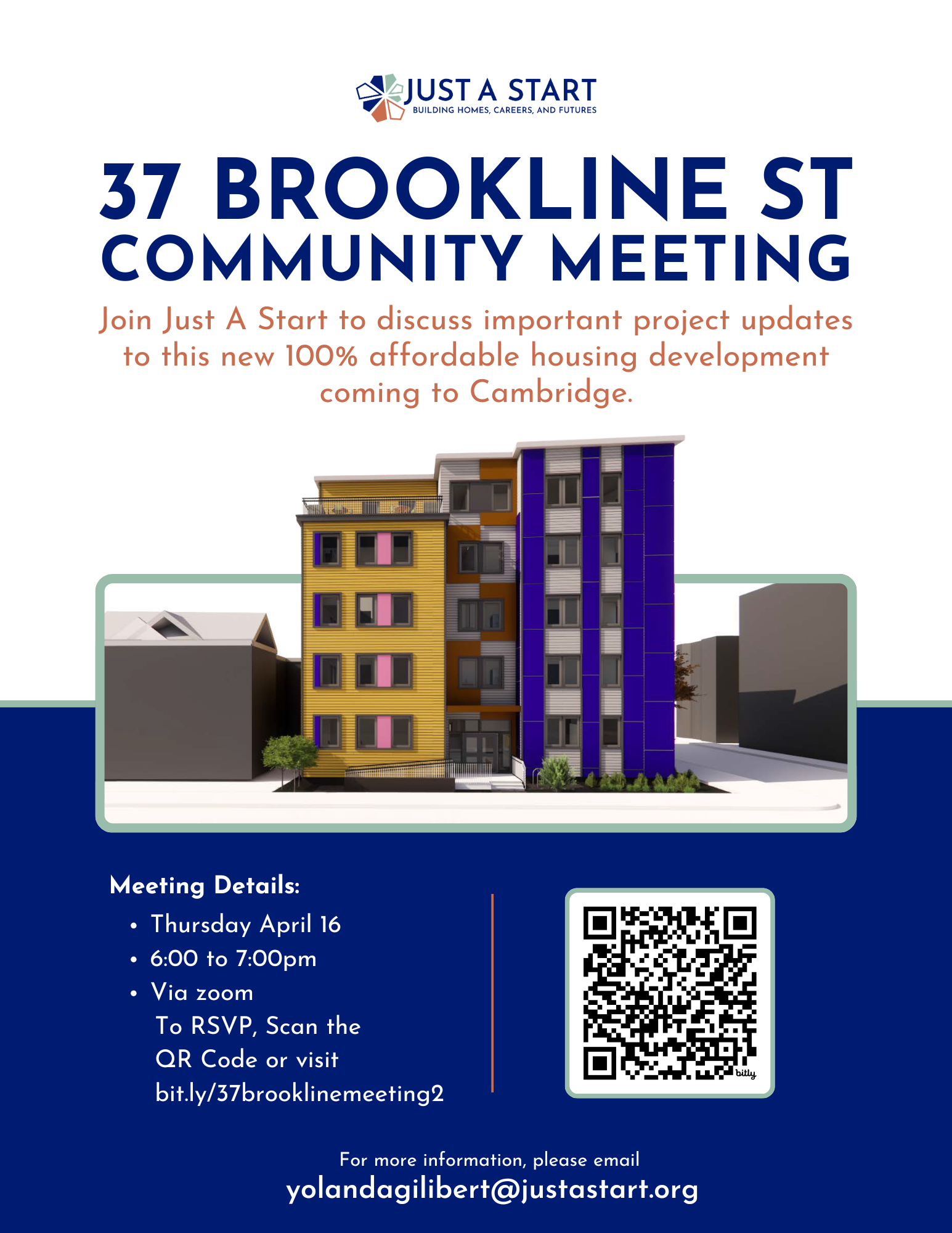 37 Brookline Street community meeting flyer on April 16 2026 at 6 p.m.