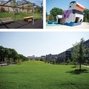 Images of the new Timothy J. Toomey, Jr. Park in East Cambridge