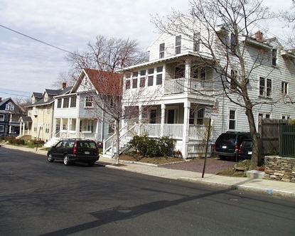 Typical residential street in Neighborhood Nine.